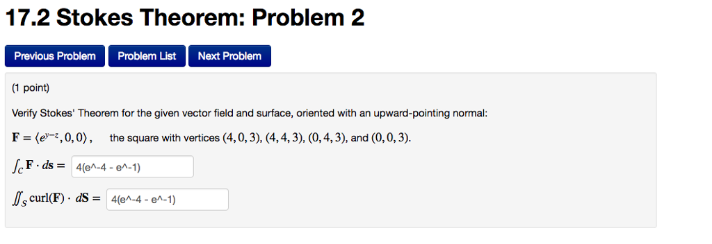 Solving Stokes First Problem Solved 17.2 Stokes Theorem: Problem 2 Previous Problem | Chegg.com