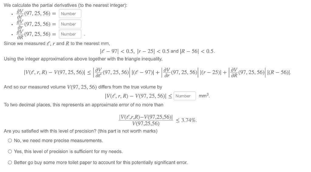 Solved How much toilet paper is left on the roll? The volume