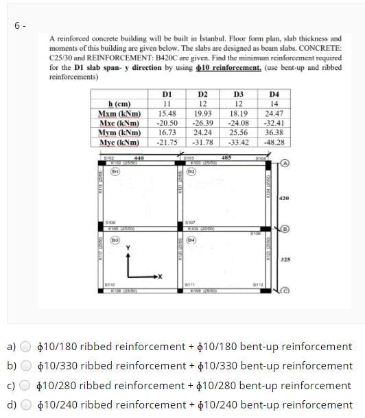 Solved 6 - A reinforced concrete building will be built in | Chegg.com