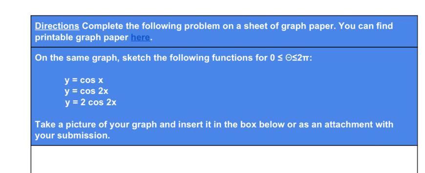 Solved Directions Complete the following problem on a sheet | Chegg.com