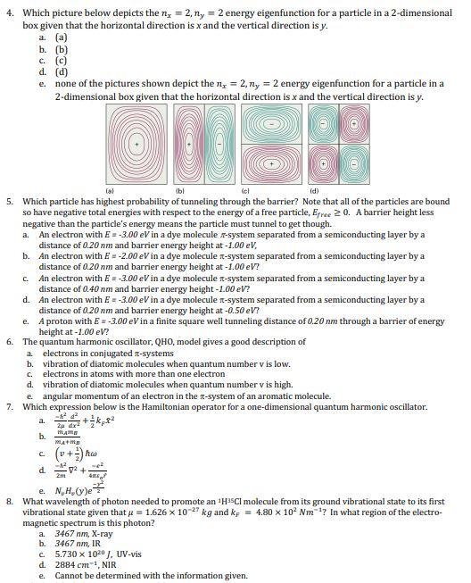 Solved 4. Which picture below depicts the 1x = 2, ny = 2 | Chegg.com
