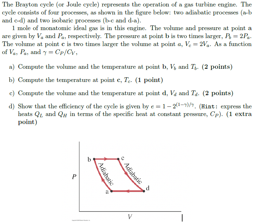 Solved The Brayton cycle (or Joule cycle) represents the | Chegg.com