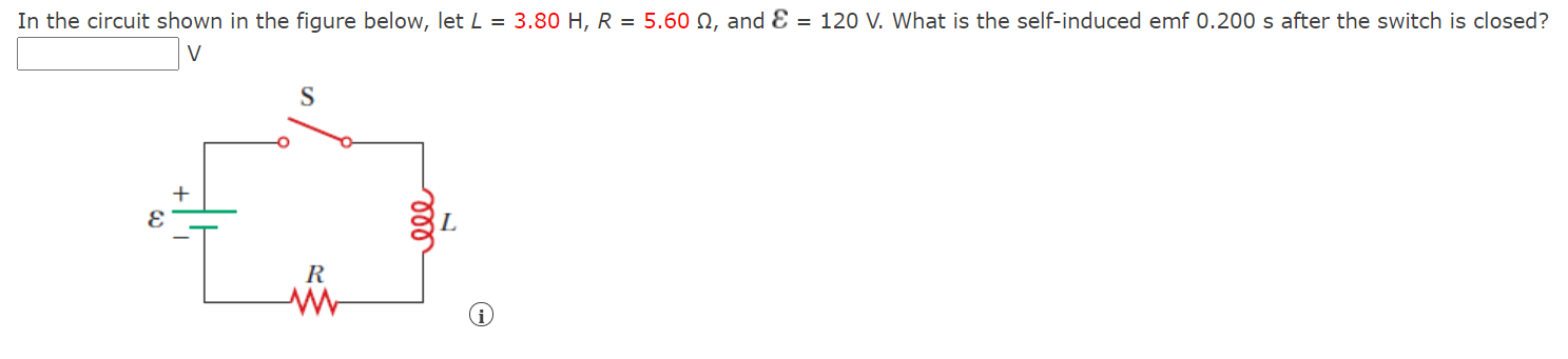 Solved A series RL circuit with L = 2.60 H and a series RC | Chegg.com