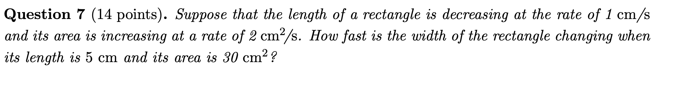 Solved Suppose that the length of a rectangle is decreasing | Chegg.com
