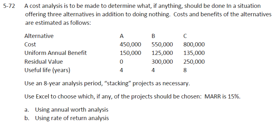 72 A cost analysis is to be made to determine what, | Chegg.com