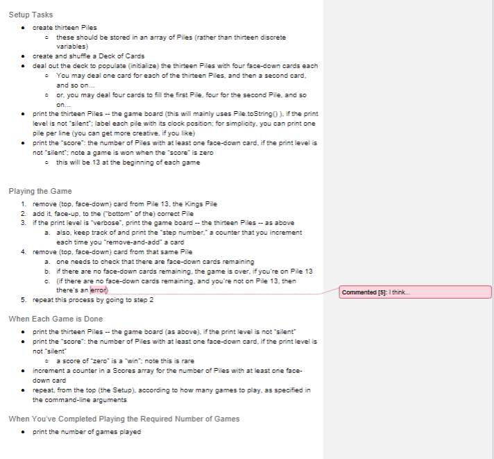 Overview You are to write a program that simulates | Chegg.com