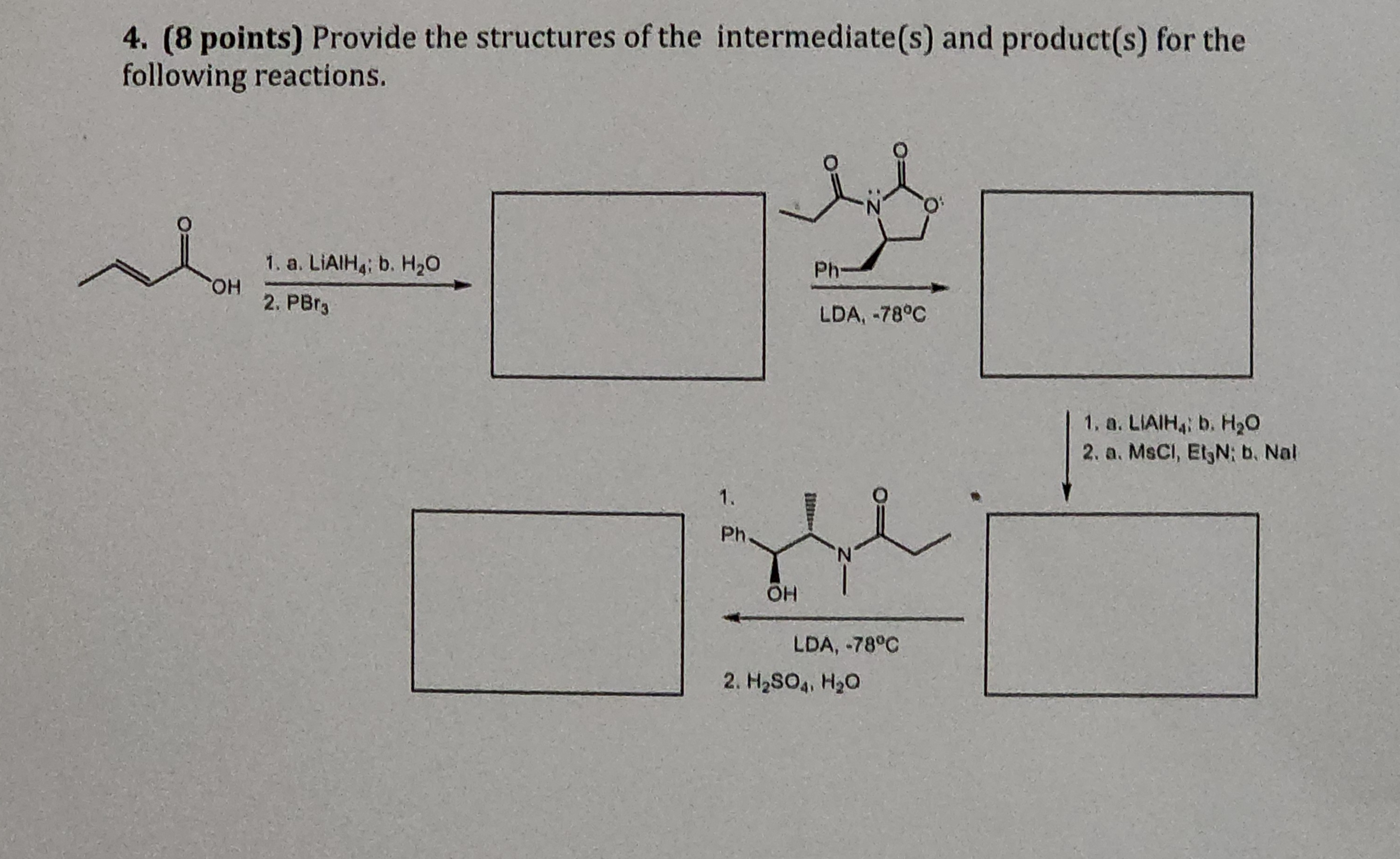 Solved Provide the structure of the intermediates and(8 | Chegg.com