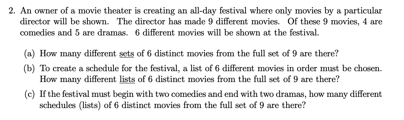 2. An Owner Of A Movie Theater Is Creating An All ...