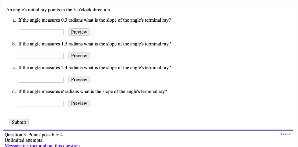 Solved The Tangent Function The Tangent Function Inputs A Chegg Com