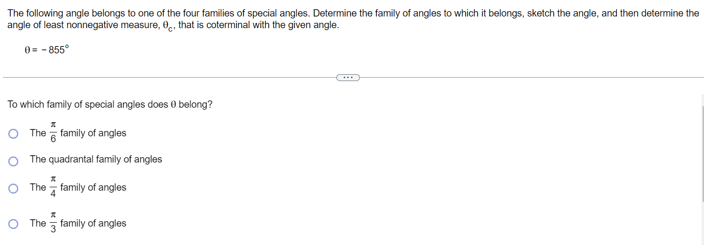 Solved Choose the correct graph of the angle