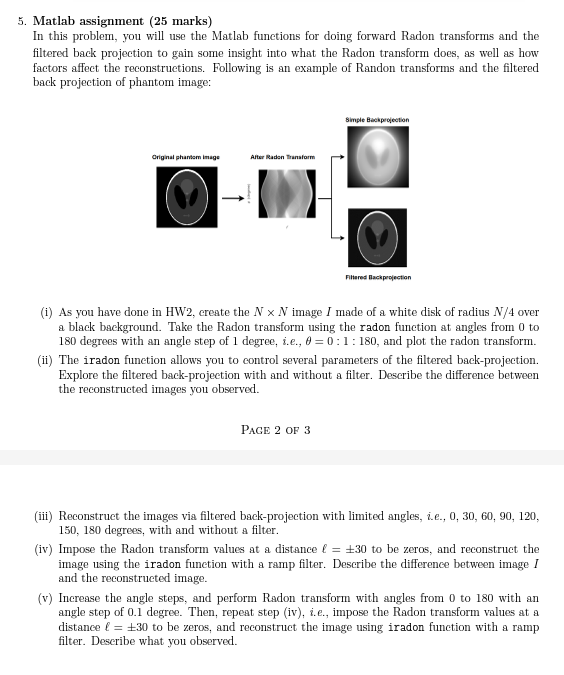 Solved 5. ﻿Matlab assignment ( 25 ﻿marks)In this problem, | Chegg.com