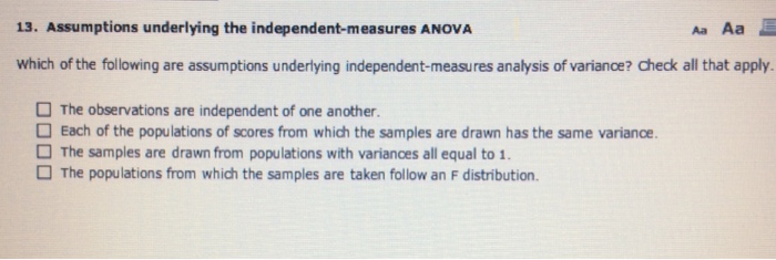 solved-assumptions-underlying-the-independent-measures-anova-chegg