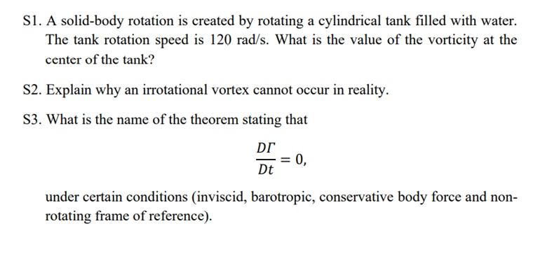 Solved Sl. A solid-body rotation is created by rotating a | Chegg.com