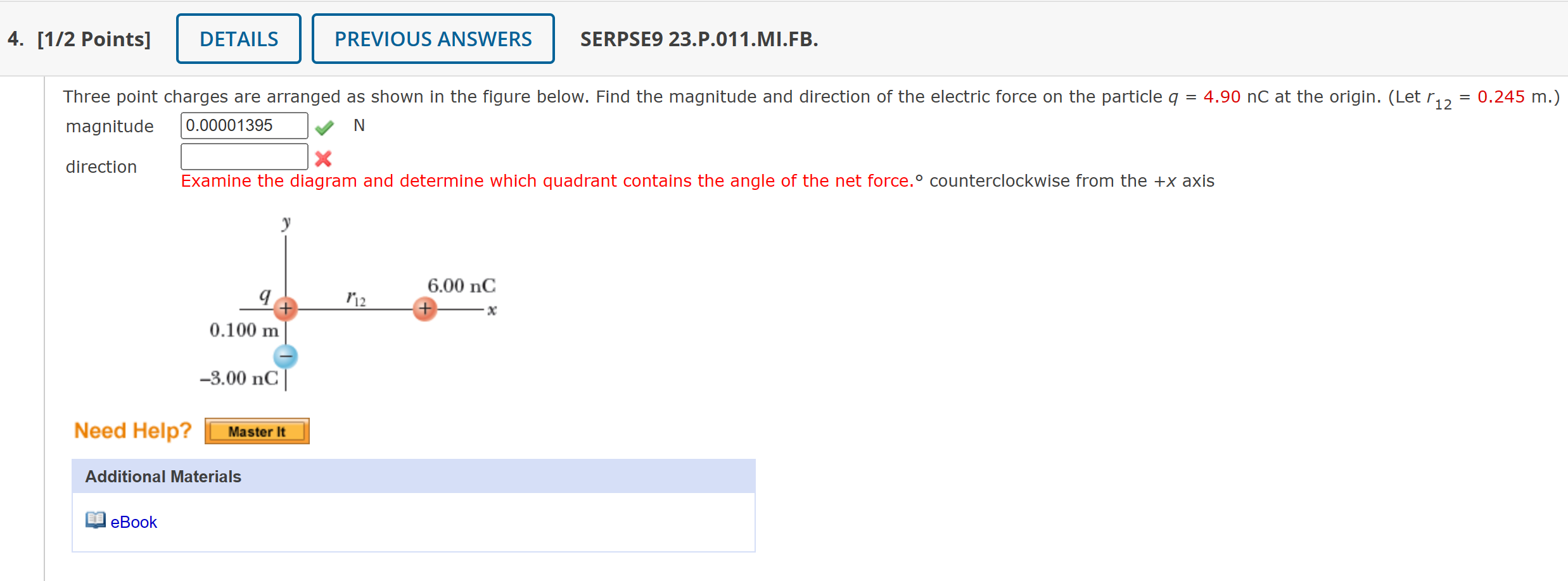 Solved Three Point Charges Are Arranged As Shown In The | Chegg.com