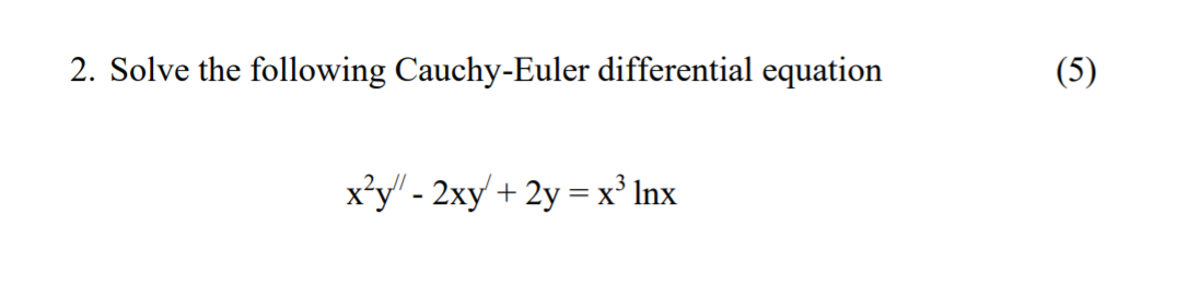 Solved Subject : Differential Equation (It's a Very | Chegg.com