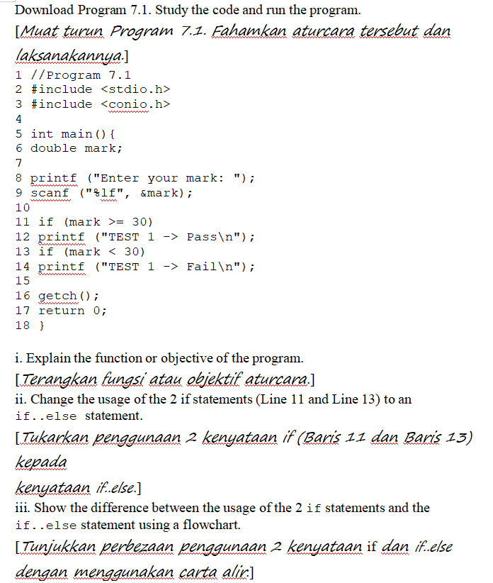 Solved Download Program 7.1. Study the code and run the | Chegg.com