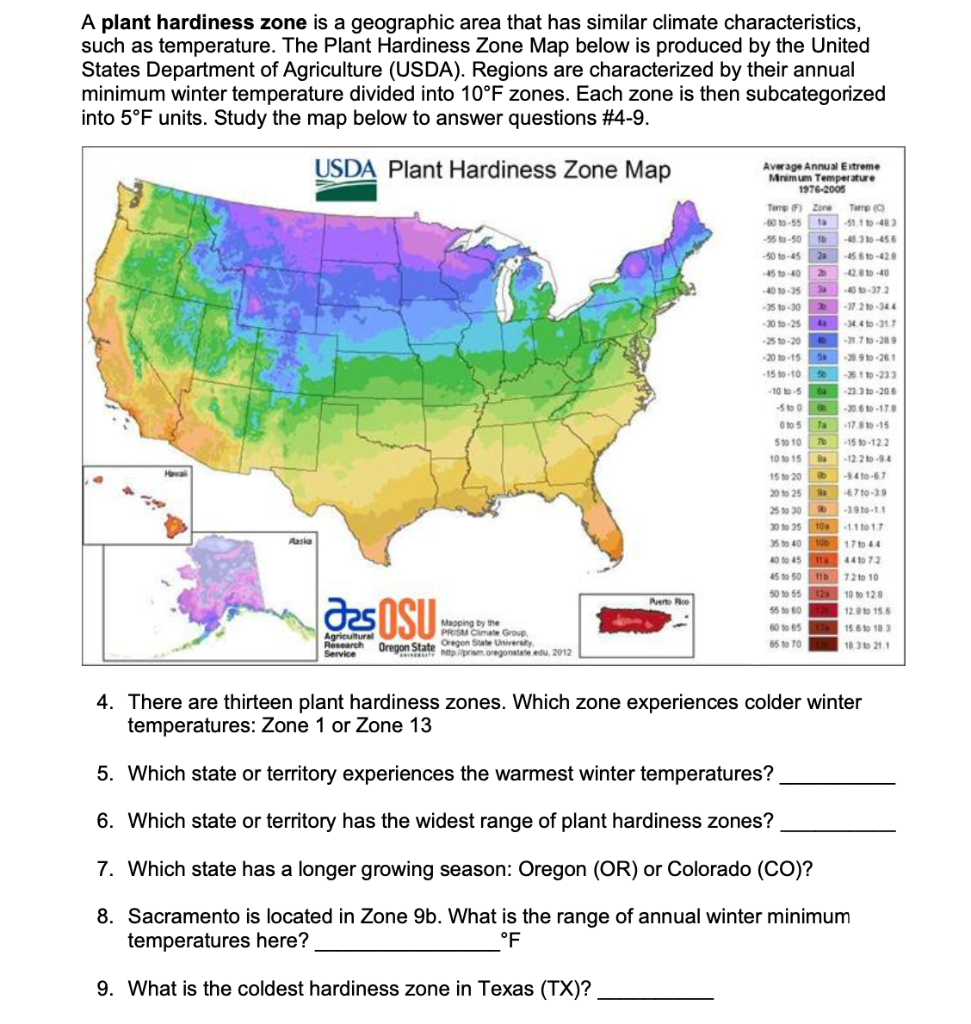 Hardiness Zone Map at