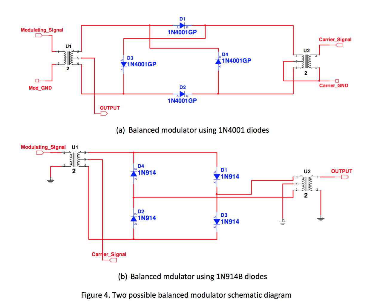 Solved The Balanced Modulator Circuit A balanced-bridge | Chegg.com