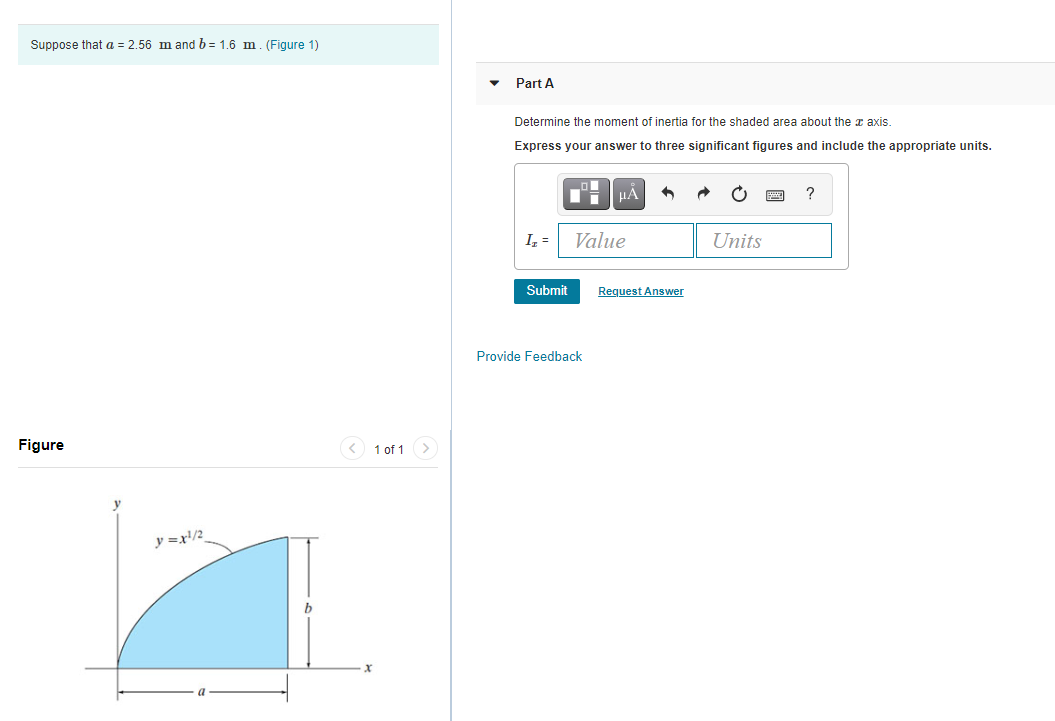 Solved Suppose that a = 2.56 m and b = 1.6 m. (Figure 1) | Chegg.com