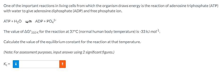 Solved One of the important reactions in living cells from | Chegg.com
