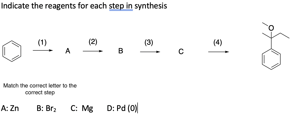 Solved Indicate The Reagents For Each Step In Synthesis (1) | Chegg.com