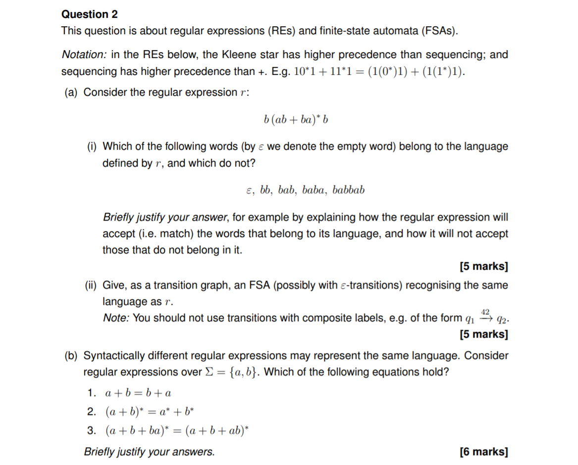 Solved Question 2 This question is about regular expressions | Chegg.com