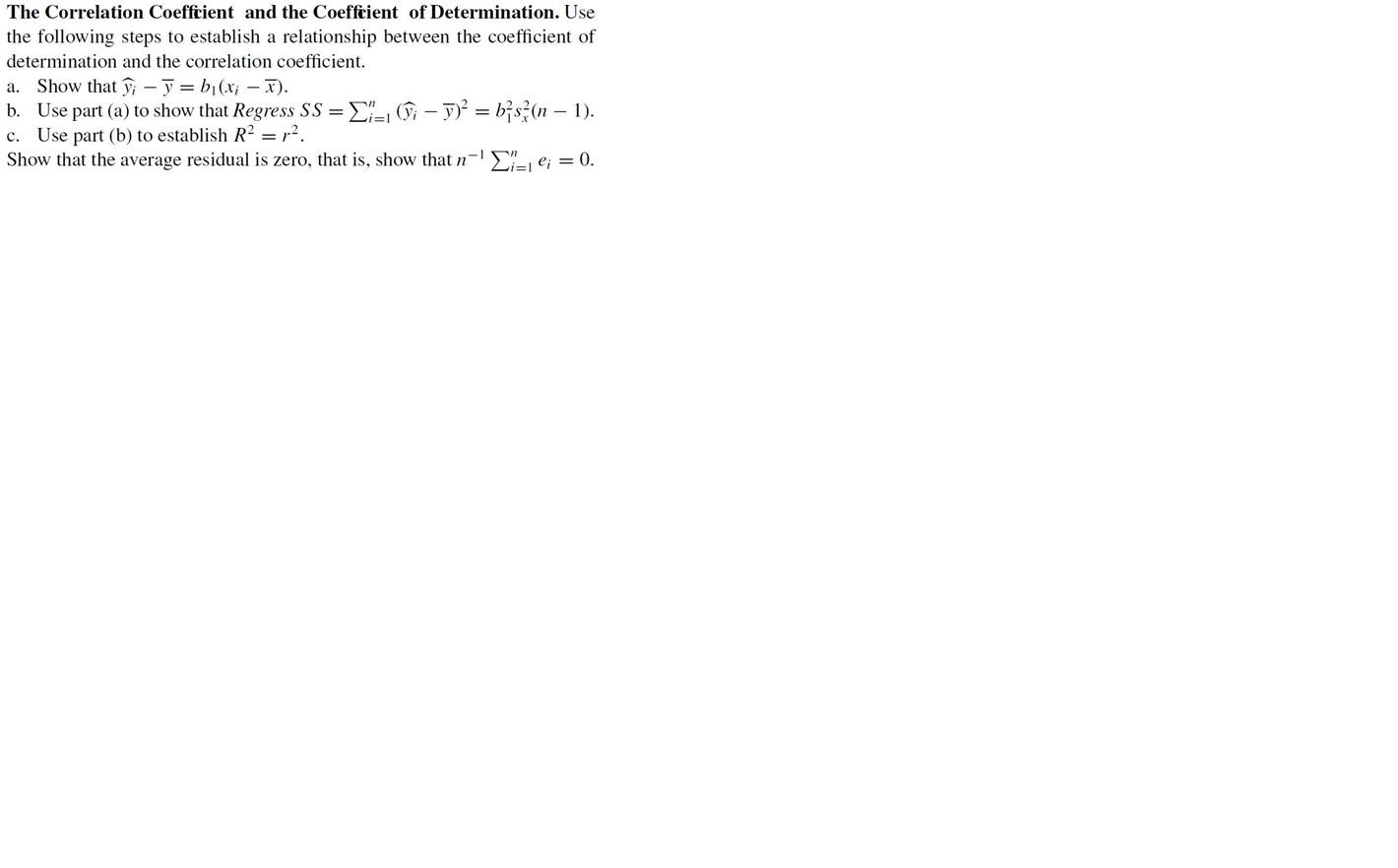 Solved The Correlation Coeffcient and the Coeffcient of | Chegg.com