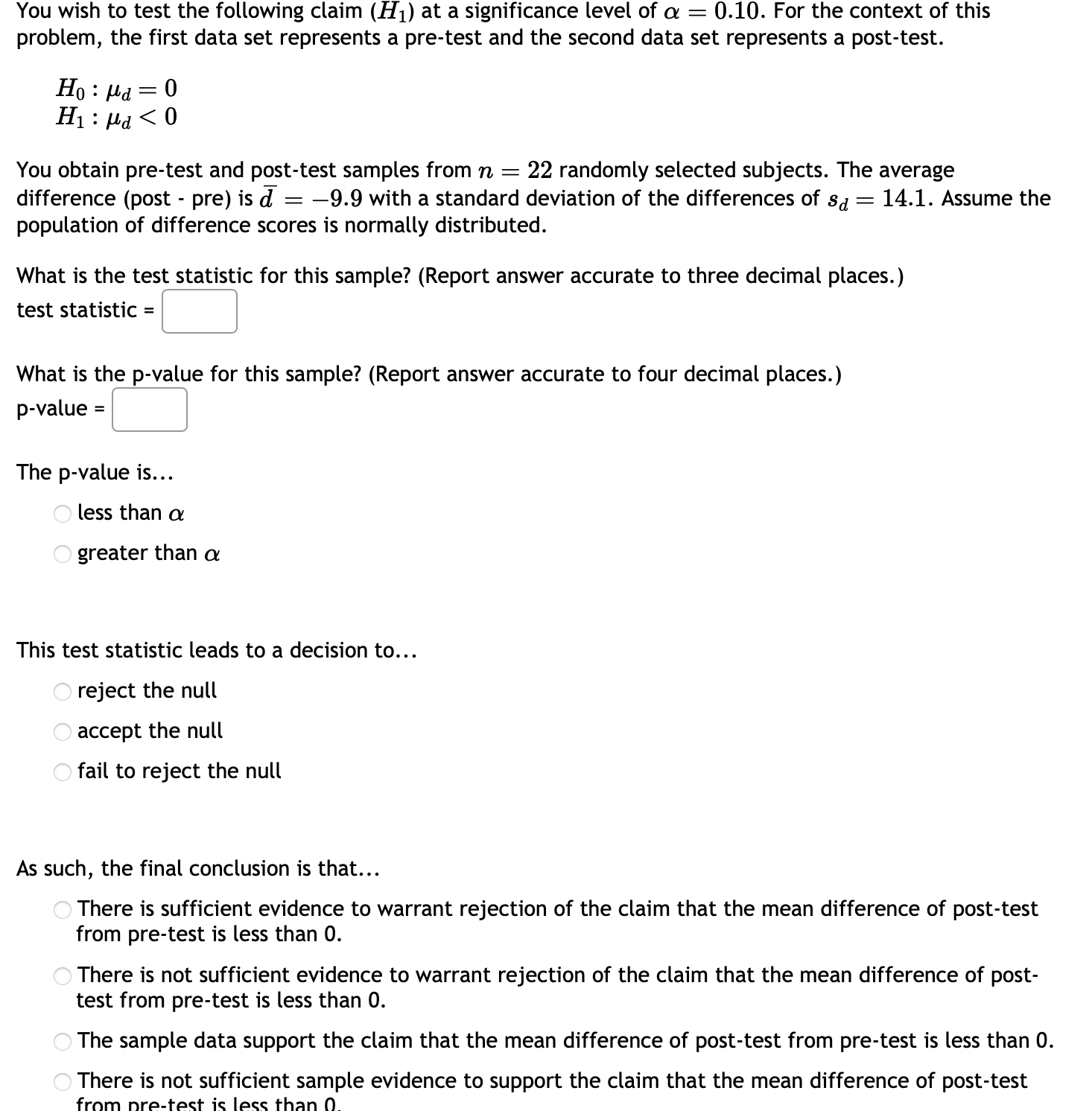 Solved Show me the steps to solve You wish to test the | Chegg.com