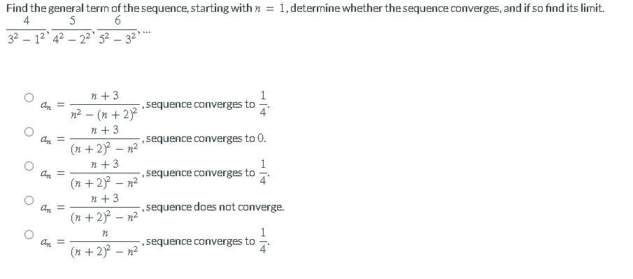 Solved Find the general term of the sequence, starting with | Chegg.com