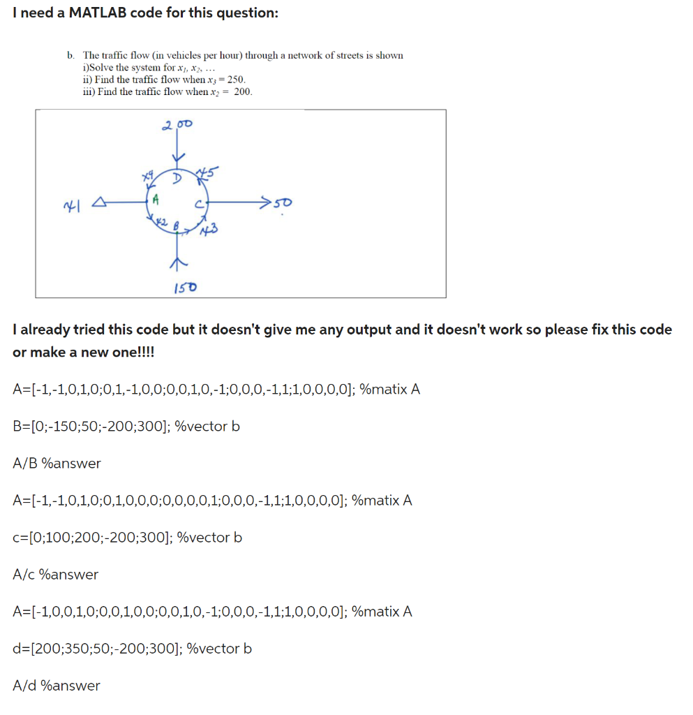 Solved I need a MATLAB code for the following problem please | Chegg.com