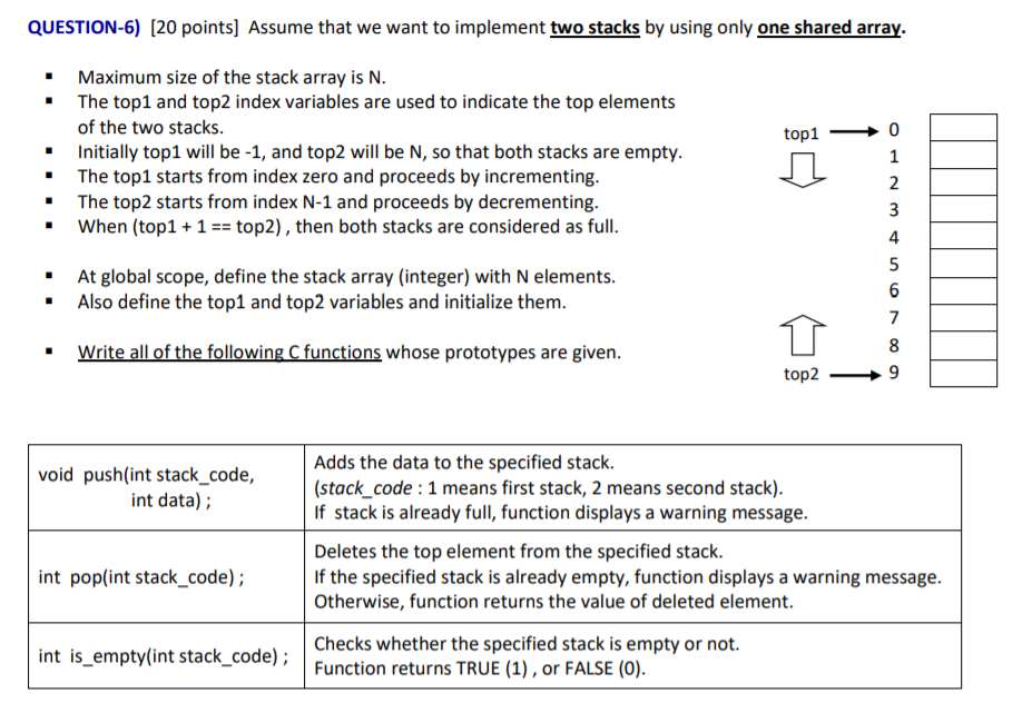 Solved QUESTION-6) (20 points] Assume that we want to | Chegg.com