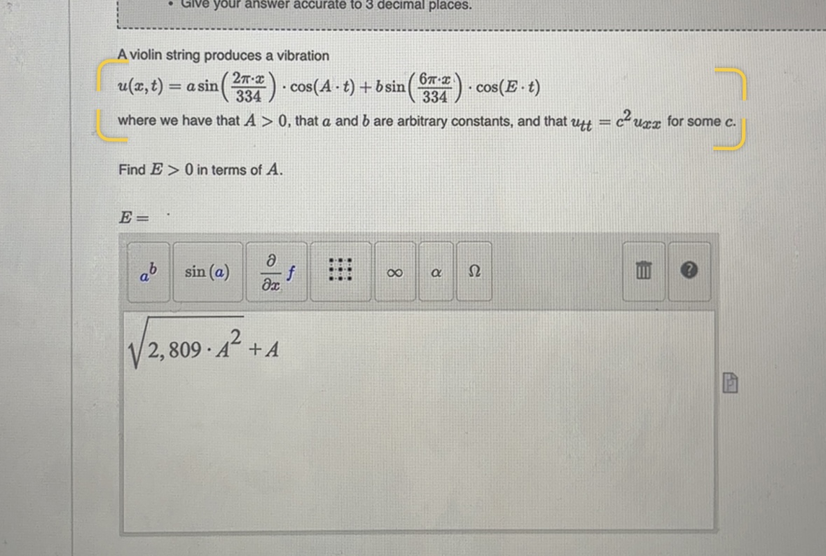 Solved A violin string produces a vibration