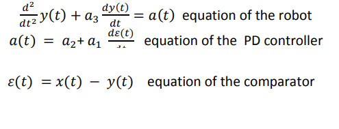Solved , the mathematical model of the robot was given | Chegg.com