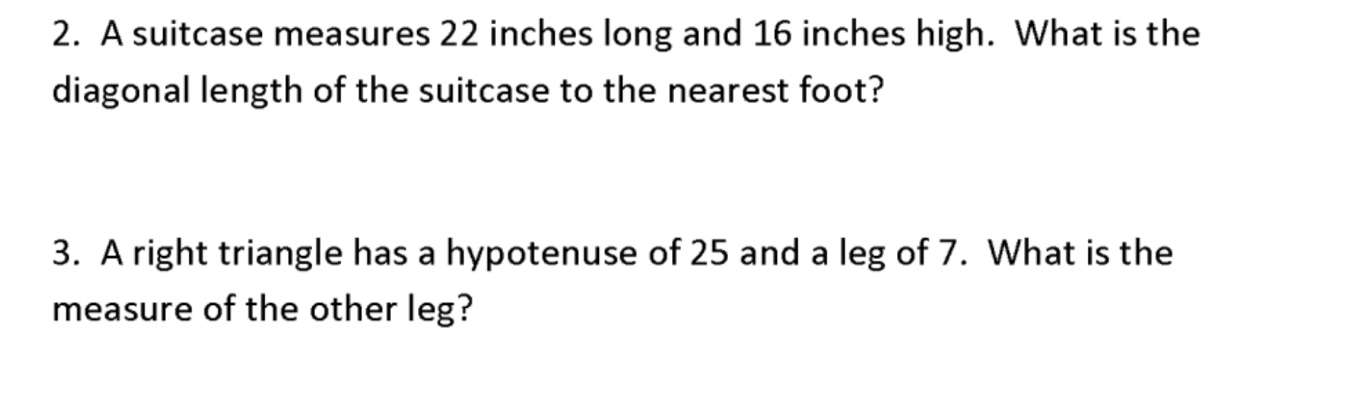 Solved 2. A suitcase measures 22 inches long and 16 inches | Chegg.com