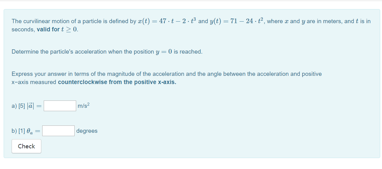 Solved The Curvilinear Motion Of A Particle Is Defined By Chegg Com