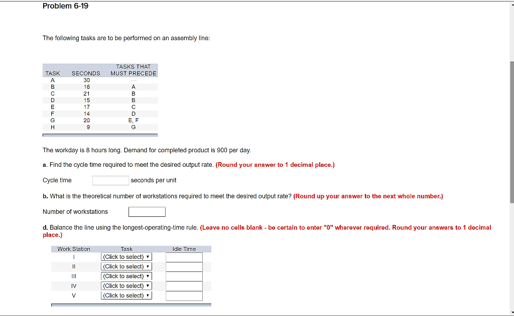 Solved Problem 6-19 The Following Tasks Are To Be Performed | Chegg.com