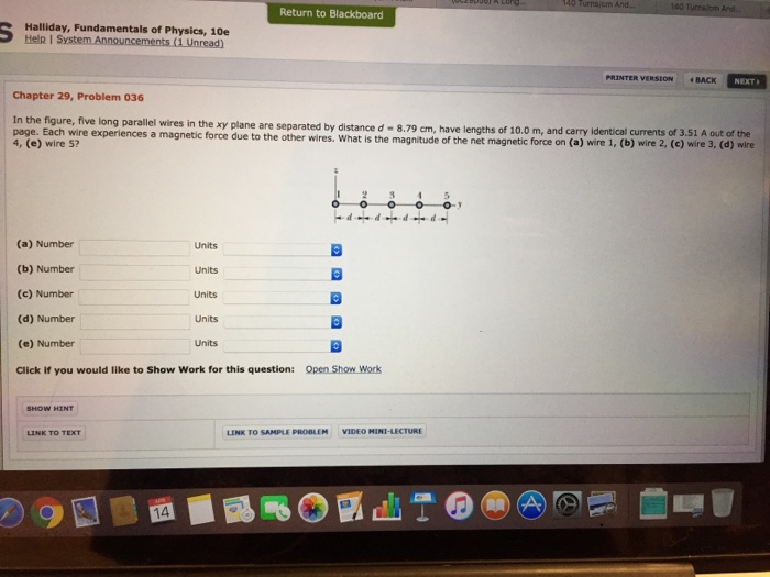 Solved In the figure, five long parallel wires in the xy