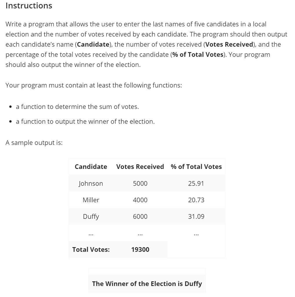 Solved Instructions Write A Program That Allows The User To Chegg Com