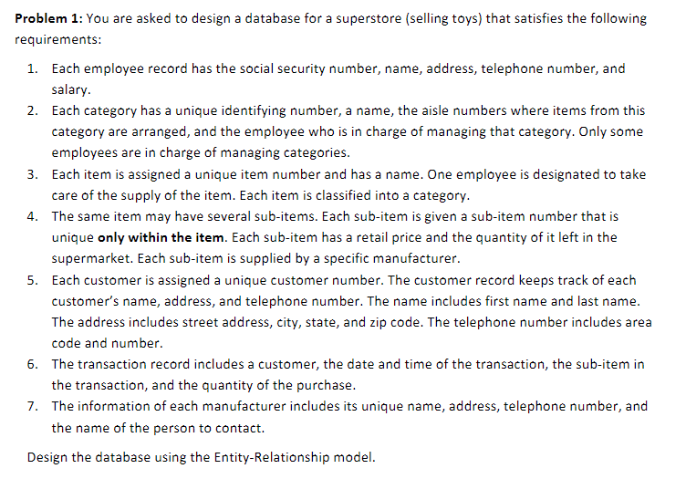 problem-1-you-are-asked-to-design-a-database-for-a-chegg