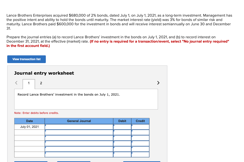 Solved Lance Brothers Enterprises acquired 680,000 of 2