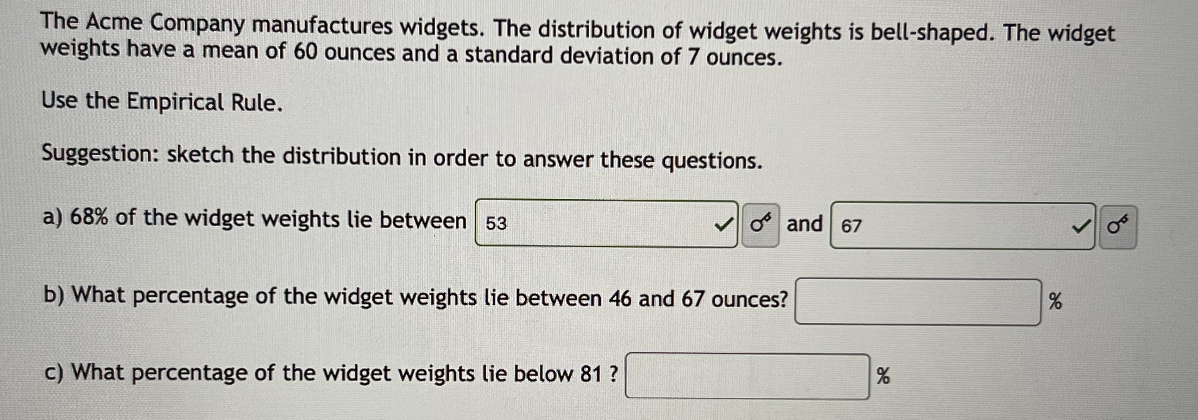 Solved The Acme Company Manufactures Widgets. The | Chegg.com