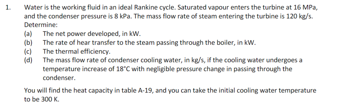 Solved Water is the working fluid in an ideal Rankine cycle. | Chegg.com