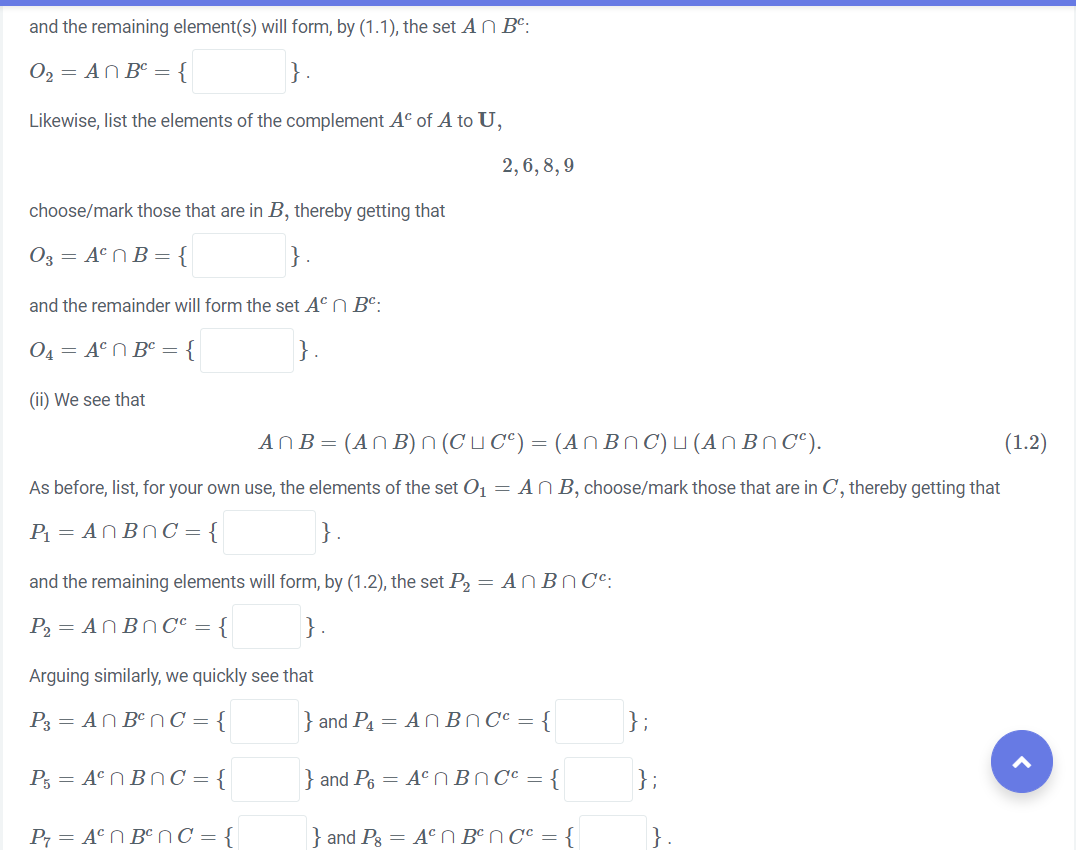 Solved Let U={1,2,3,4,5,6,7,8,9} Be The Universal Set, And | Chegg.com