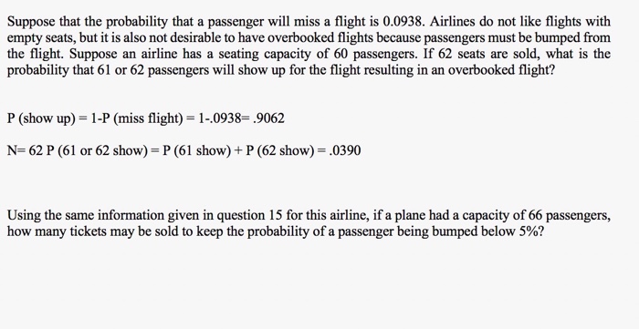 Solved Suppose That The Probability That A Passenger Will | Chegg.com