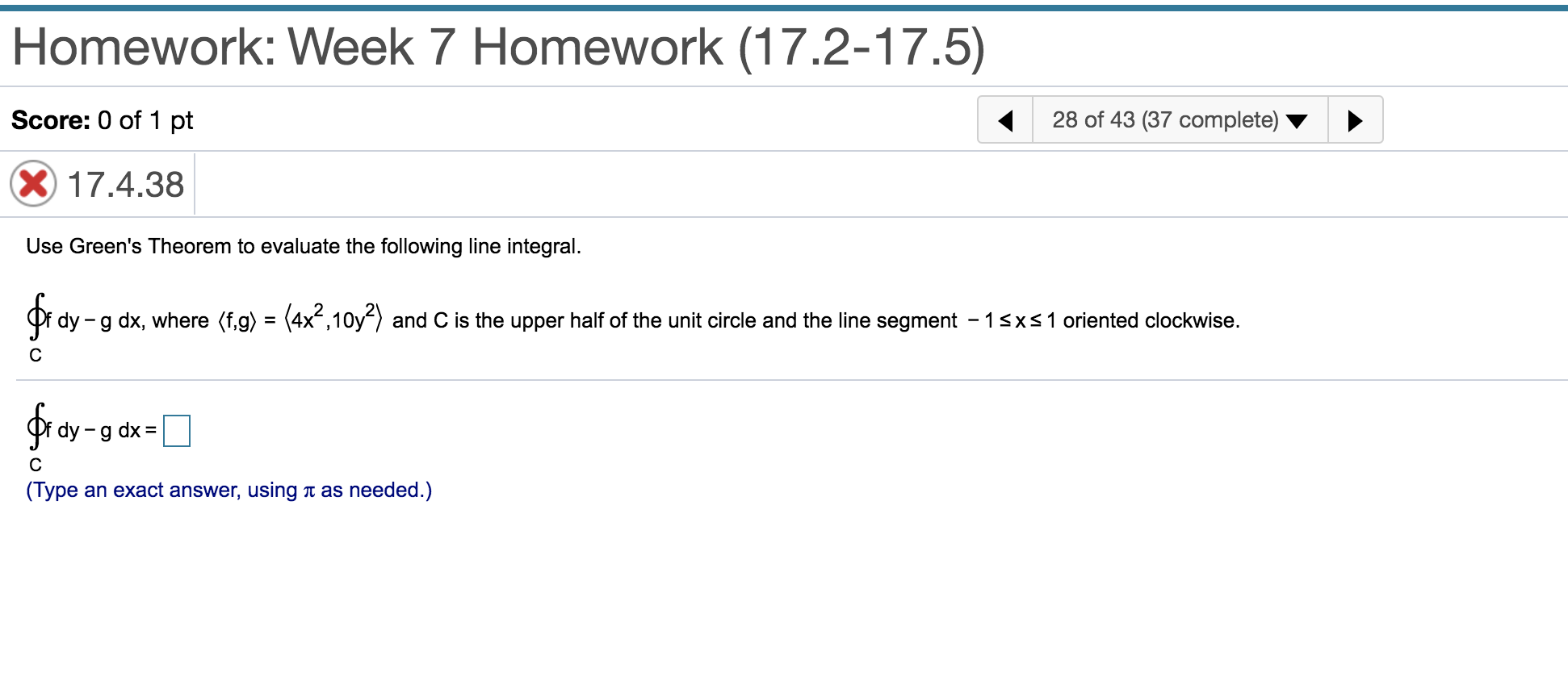 Solved Homework: Week 7 Homework (17.2-17.5) Score: 0 of 1 | Chegg.com