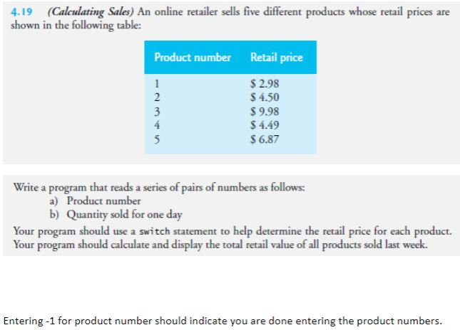 5.An online retailer allows sellers to post different prices