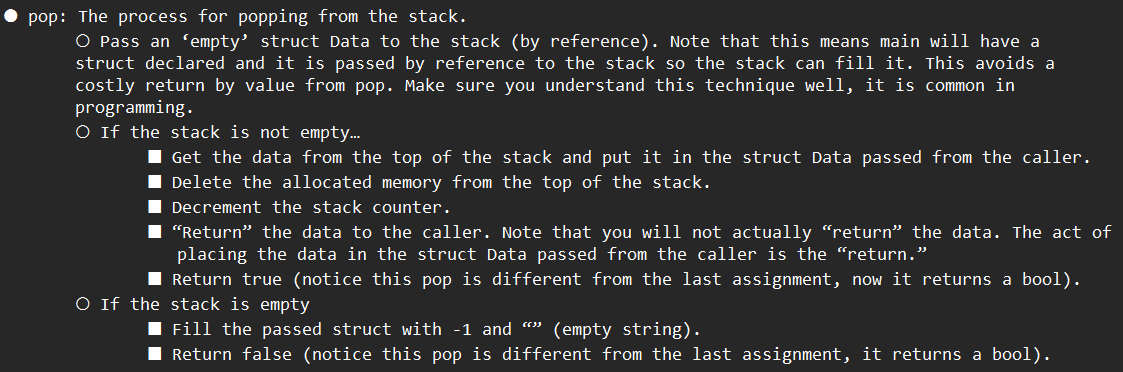 Solved C++ Help writing a push and pop function (passing | Chegg.com