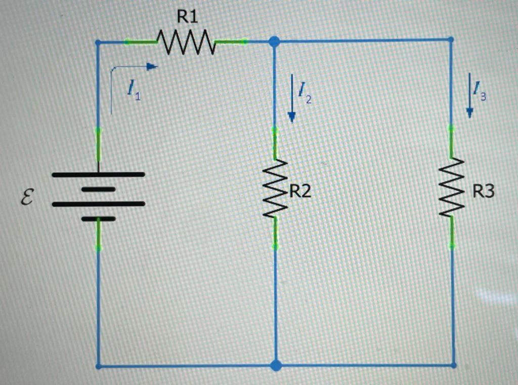 Solved R1 = 6, R2 = 4 and R3 = 7. The battery voltage is e = | Chegg.com