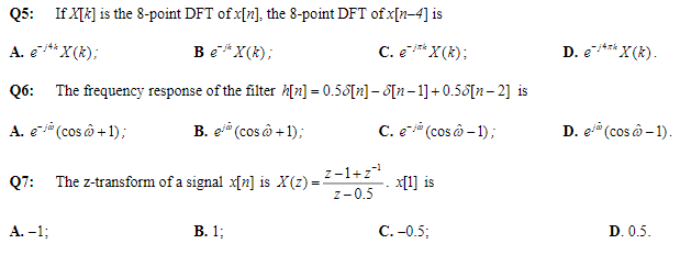 Solved Q5 If X K Is The 8 Point Dft Of X N The 8 Poin Chegg Com