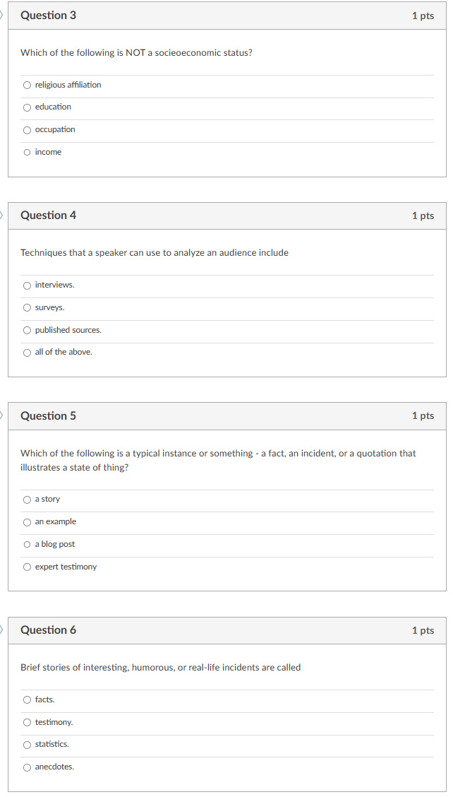 Solved Question 3 1 pts Which of the following is NOT a | Chegg.com